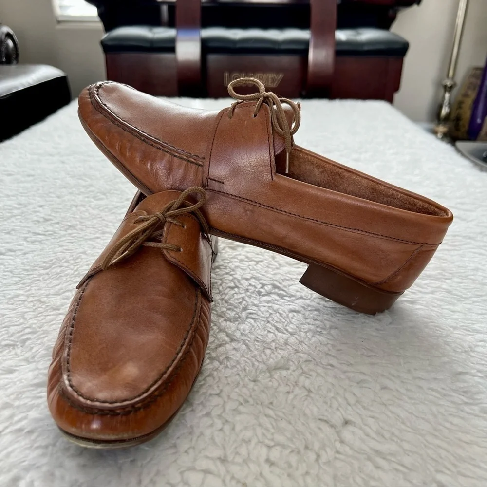 Florsheim Brown Vintage Leather Lace Up Men’s Shoes Size 10.5
